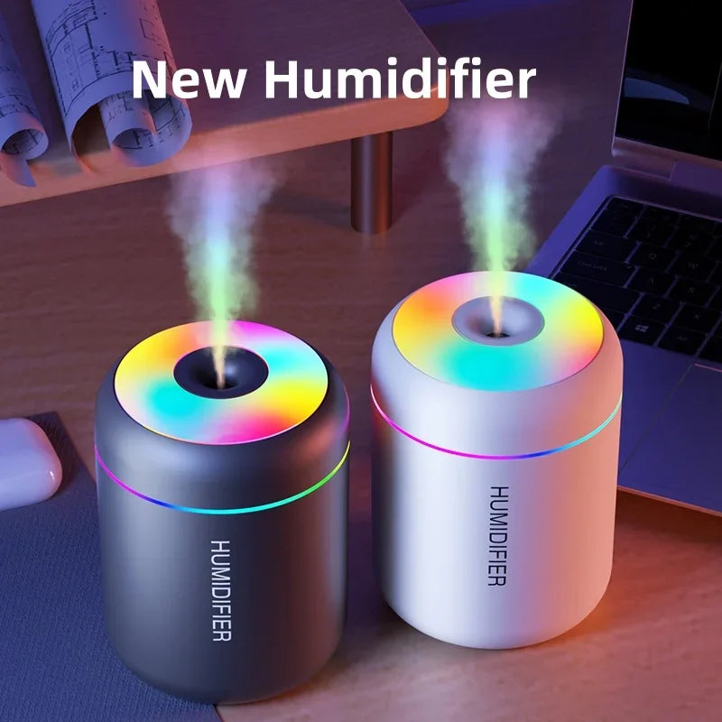 180 mL Mini USB Ultrasonic Aroma Humidifier – Color-Changing Essential Oil Diffuser