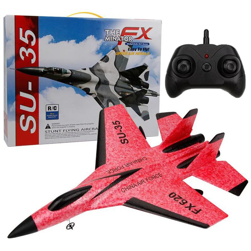 SU-35 FX620 Ready-to-Fly RC Fighter Jet – 2.4G 2CH EPP Foam Glider with LED Lights