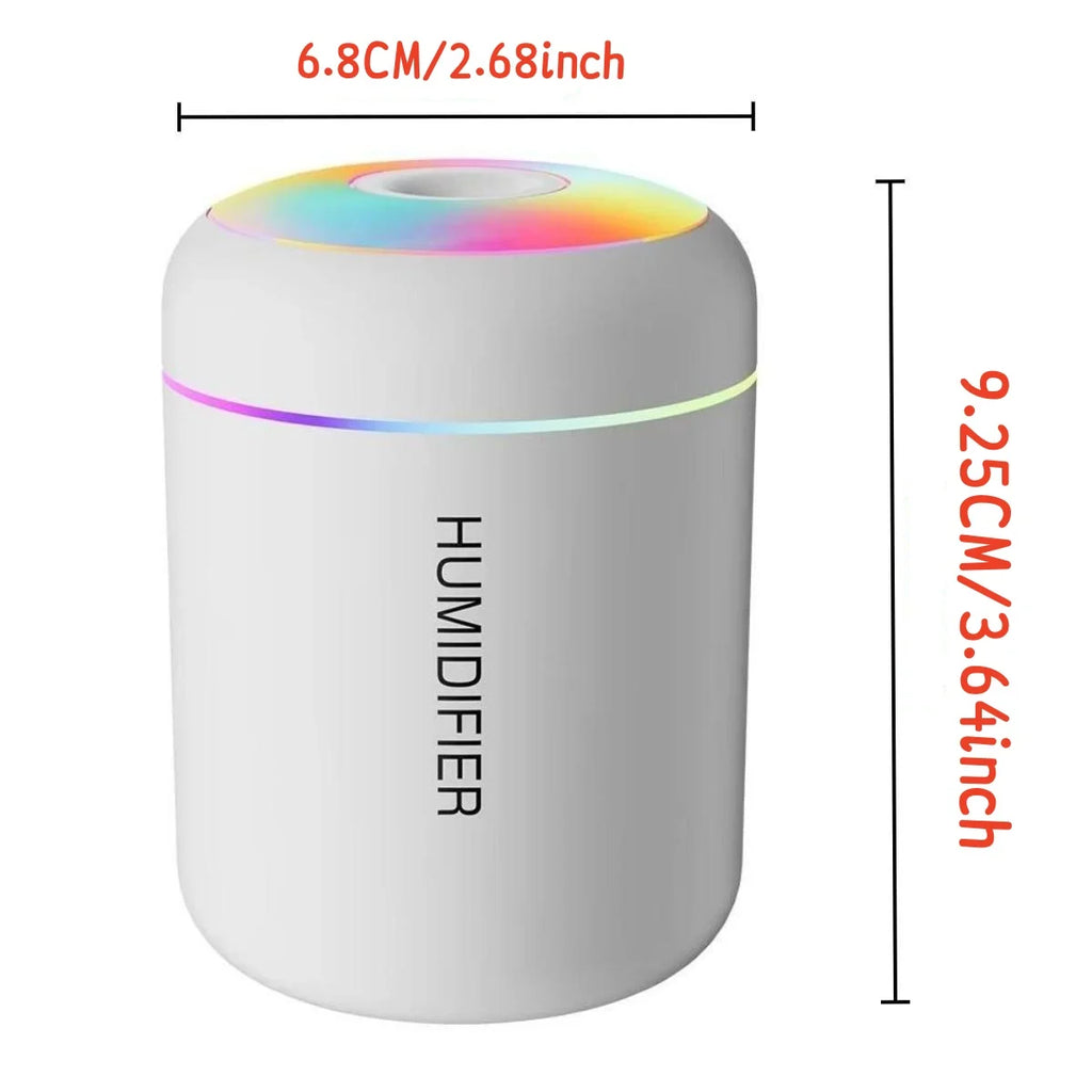 180 mL Mini USB Ultrasonic Aroma Humidifier – Color-Changing Essential Oil Diffuser