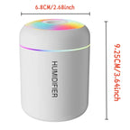 180 mL Mini USB Ultrasonic Aroma Humidifier – Color-Changing Essential Oil Diffuser