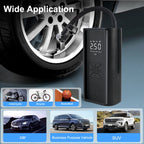 150PSI Wireless LED Digital Tire Inflator – Cordless Air Compressor with Power Bank & SOS Light