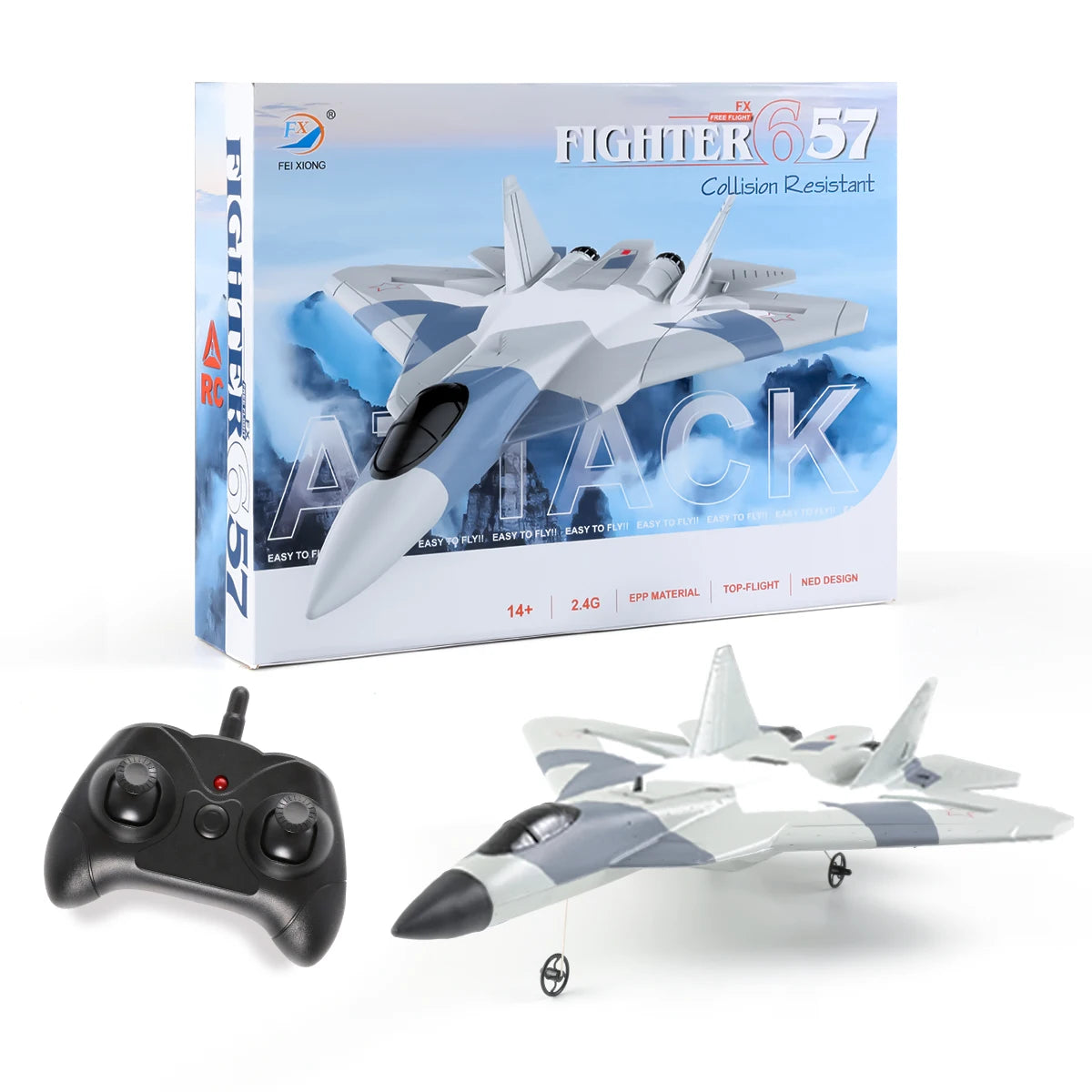 SU-35 FX620 Ready-to-Fly RC Fighter Jet – 2.4G 2CH EPP Foam Glider with LED Lights