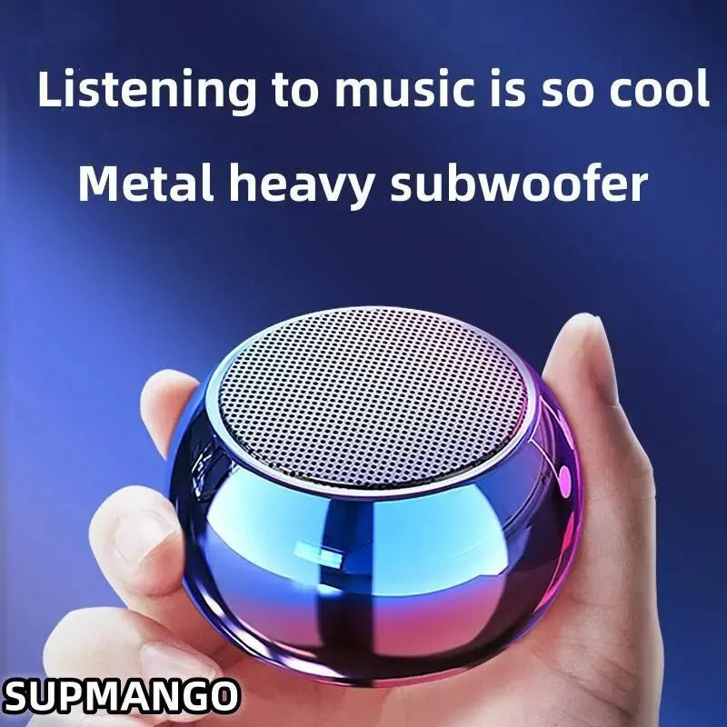 SUPMANGO M10 Mini Metal Bluetooth Speaker – Heavy Bass Portable Steel Cannon
