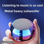 SUPMANGO M10 Mini Metal Bluetooth Speaker – Heavy Bass Portable Steel Cannon