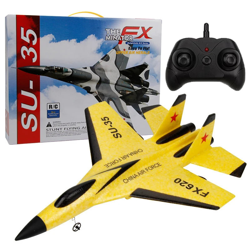 SU-35 FX620 Ready-to-Fly RC Fighter Jet – 2.4G 2CH EPP Foam Glider with LED Lights