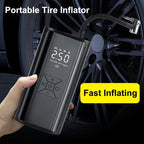 150PSI Wireless LED Digital Tire Inflator – Cordless Air Compressor with Power Bank & SOS Light